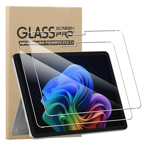 MEMELOKA Protector de Pantalla para Microsoft Surface Pro 12 Inch 2025 12 Pulgadas, 2 Piezas[Antiarañazos][Antihuellas][Alta Sensibilidad] 9H Dureza Cristal Templado