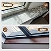 Kunovo Home Window Sill Cover Finish, Wood Fibreboard Bay Windows Sill Board Capping, Bay Windows Edge Protector Plate for Dorm/Hotel/Office(100x12cm/39.4x4.7in)