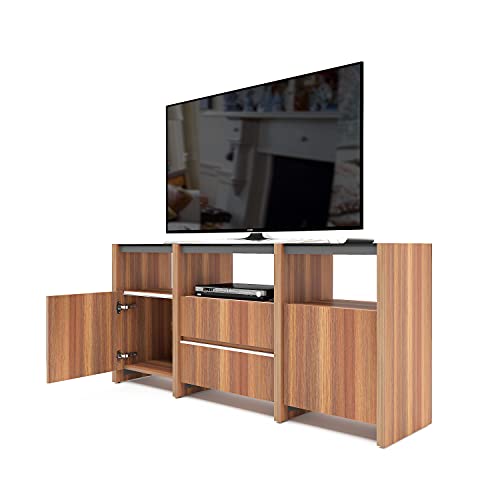 Image of Studio Kook Harmony Global Engineered Wood TV Entertainment Unit (Walnut)