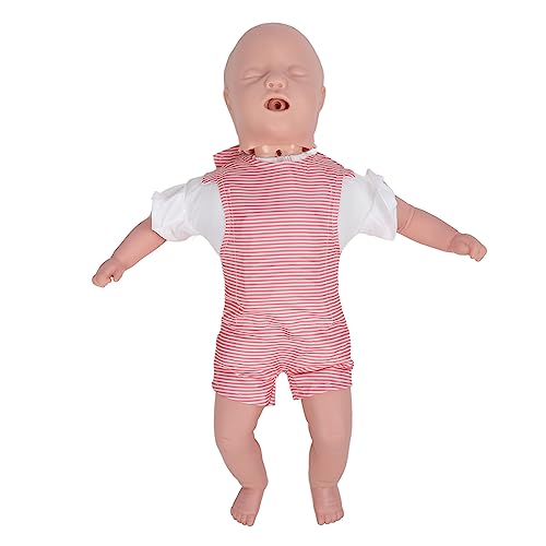 Focket Maniquí RCP para bebés, Maniquí RCP Profesional para bebés con Estructura Corporal de simulación, Muñeco RCP de Silicona para bebés, Maniquí RCP para Entrenamiento