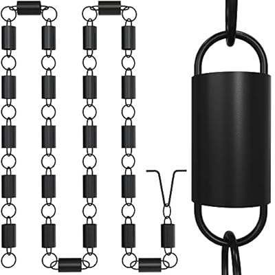 Rain Chains Direct - Channel Link Rain Chain - 8.5 FT - Durable Black Powder-Coated Aluminum - Premium Rain Chains for Gutters