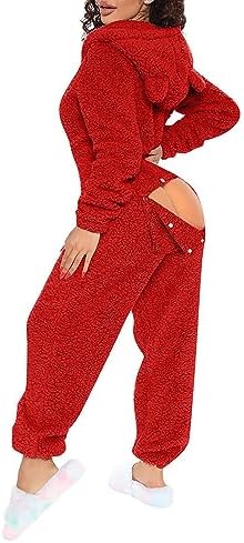Combinaison Polaire Femme à Capuche – Pyjama Onesie Ultra Chaud & Moelleux – Grenouillère Flanelle Hiver – Style Animal Mignon Avec Fermeture Éclair