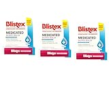 Blistex Medicated Berry Lip Balm, 3 pack