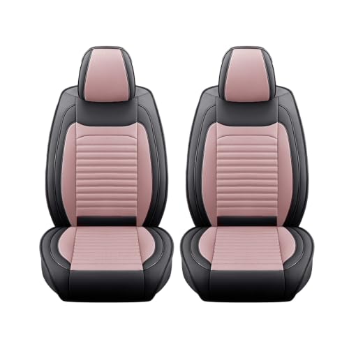 Image of Front Seat Covers Fit for Chevy /Chevrolet Spark 2012-2022, Black&Pink