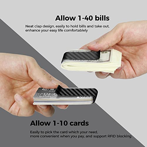 Monocarbon Carbon Fiber Money Clip For Cash And Credit Cards Money Holder Clip For Men Minimalist Money Clips Credit Card Holder Wallet - Matte Finishing #TOP4