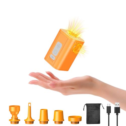 Portable Rechargeable Air Pump 4.9oz with 6 Nozzles