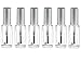 Nakpunar 6 pcs Oblong Empty Glass Nail Polish Bottles with Brush, Cap and Mixing Agitator balls