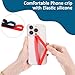 Mabor 3Pcs Reusable Silicone Phone Strap Grip Holder Wireless Charging Compatible Detachable Universal Finger Loop Holder for Back of Phone Cases