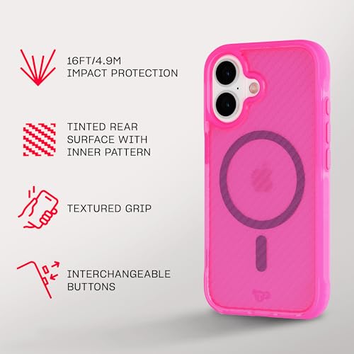 Coque iPhone 16 MagSafe tech21 EvoArmor rose protection militaire - 4