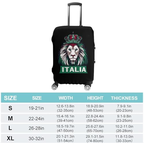 Lion Italy Italian Flag Luggage Cover Suitcase Protector Travel Baggage Covers for Men Women S2