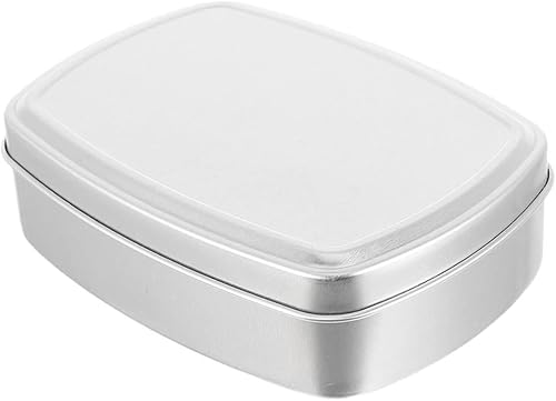 Alipis Caja de aluminio Caja organizadora con tapa Jabonera con tapa Jabón de viaje Caja de crema de aluminio Soporte de jabón de aluminio