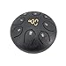 YoungMonic Rain Drum for Outside 6 Inches 8 Notes C Major Steel Tongue Drum Percussion Instrument with Mallets Music Book and Bag