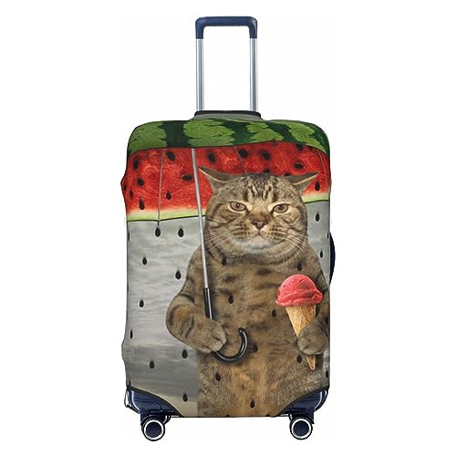 Ttetddd Housse de protection lavable pour valise, avec fermeture éclair et boucle, motif pingouins mignons, 81,3 cm, Parapluie pour chat mignon, L