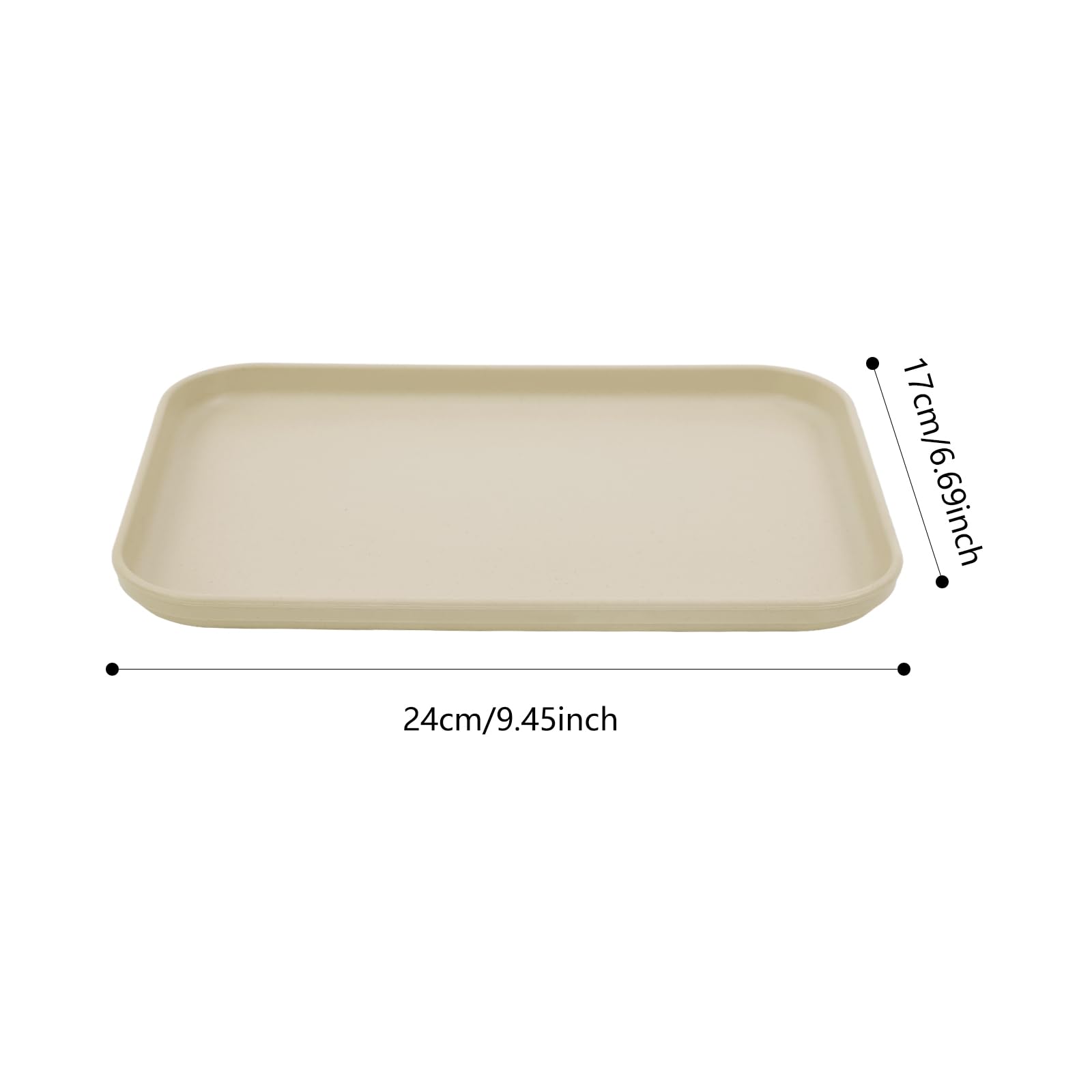 20 vassoi da portata, in polipropilene, impilabili, per cucina (beige, 24 x