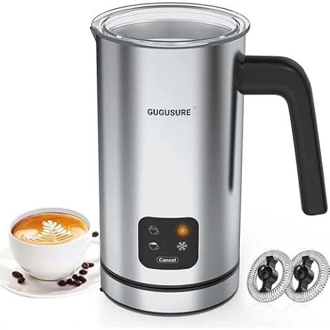 Gugusure Electric Milk Frother - Perfectly Frothed Milk for Lattes, Cappuccinos, and More Cover