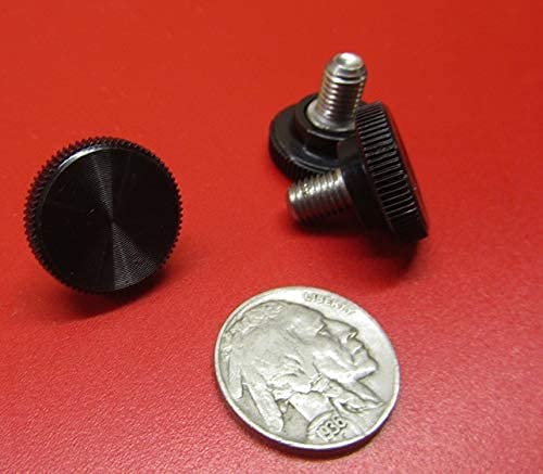 18-8 SS Plastic Head Knurled Thumb Screws FT 1/4-28 x .375" Length, 10 Pack