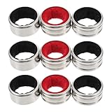 CALLARON Weinflaschenringe aus Edelstahl 9 Stück mit Tropfringen und Auslaufsicherem Kragen für Weinflaschen zur Vermeidung von Weintropfen und Sauberen Flaschenhals