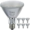 Vinaco PAR30 Flood Light 39W, 6 Pack High Brightness 400LM PAR30 Halogen Long Neck Dimmable,PAR30L Flood 39 Watt 3000K Warm White, Long Lasting PAR30 39W 120V Flood Long Neck with E26 Base