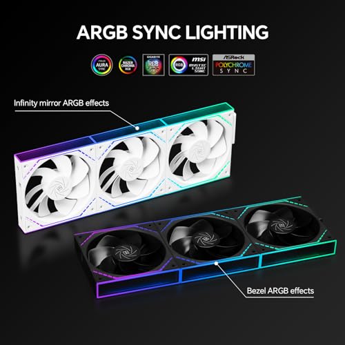 Image of Thermalright TL-M12QR 120mm ARGB Reverse Case Fan, Daisy-Chain | 1500RPM | Silent Computer Fan with Infinite Mirrors on Both Sides(Black) | Reverse Airflow, Daisy Chain PWM /ARGB, Infinity Mirror Lighting