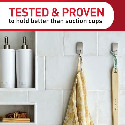 Command Small Satin Nickel Bath Hooks, 1 Hook, 2 Strips - image 6
