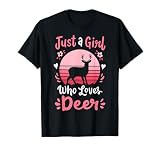 Hirsch Nur ein Mädchen das Hirsch liebt T-Shirt