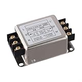 Shophubio Single Phase Power Line Filter Two Stage Suppression Anti Interference Choke for Industrial Automation High Current 3A to 20A Compact(20A)