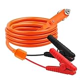 12V Car Battery Charging Cable 6FT, 16AWG Automobile Cord, Cigarette Lighter Adapter to Alligator Clamps for Lead-Acid Battery, Compatible with Jackery Solar Generator, Power Station