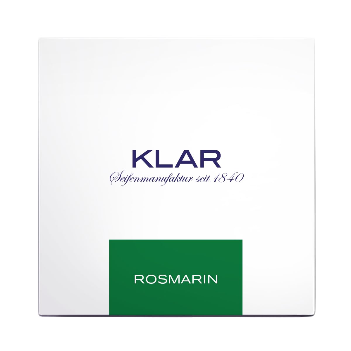 Klar SeifenBath Soap Rosemary 150 g, Cosmos Certified, Palm Oil Free, Suitable for Normal Skin, Soap, 11018