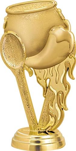 Crown Awards Chili Pot Trophies - 11" Black Midnight Cooking Trophy, Great Chili Cook Off Trophies Prime