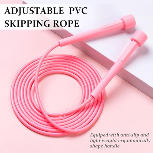 2PCS Skipping rope for Home Exercise & Body Fitness, Speed Jump Rope Gym Workouts Outdoor Training, Anti-Slip Exercises Speed Fitness Skipping Rope for kids, Women & Men(Adjustable 2.8M Long) - Image 4