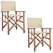 Deuba - 2X Chaises de Jardin « Cannes » - Crème - Pliable - Bois d'eucalyptus certifié FSC - pré-huilé - Design régisseur - Fauteuil
