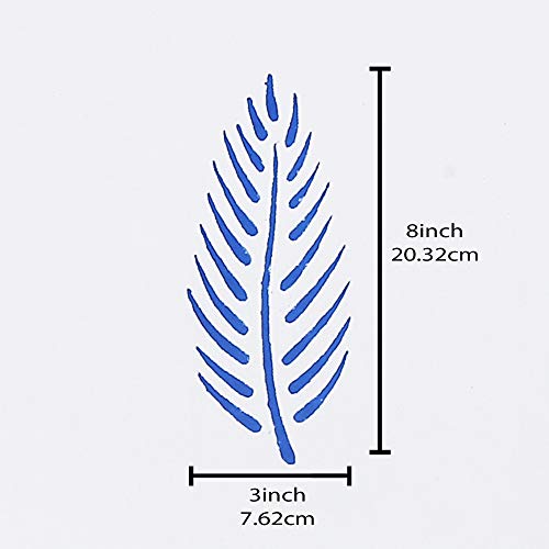 Image of LINENWALAS Cotton Curtains Set Of 2, Canvas Window Curtains Home DaCor, Hangs Elegantly With Back Loops (4.5X5 Ft, Blue Leaf)(Lined)