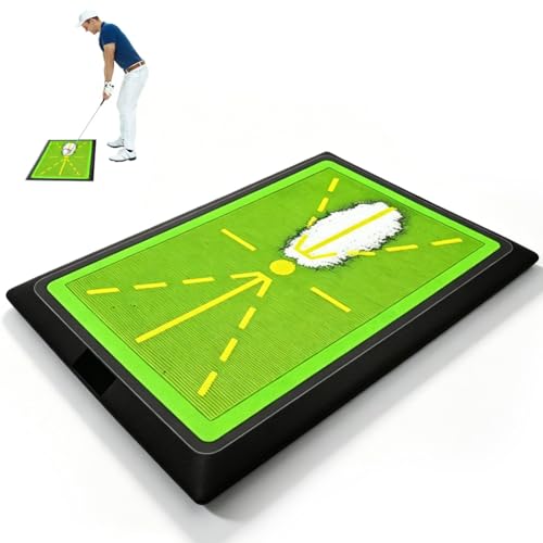 Tapis de golf pour débutants avec base caoutchouc antidérapante pour frappe de balle précise