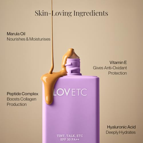 Image of Radiant Glow Hydrating Skin Tint SPF 30 PA++, Light Medium 30ml | 3-in-1 Makeup, Skincare & Suncare, No Creasing, Caking or Cracking, with Niacinamide, Peptide & Marula Oil