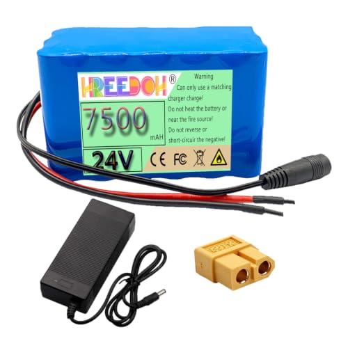 Batería de litio de 24V contra descargas rápidas con BMS integrado y cargador seguro de 29,4V