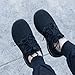 Autper Womens Running Tennis Shoes Comfortable Slip-on Walking Athletic Fashion Sneakers for Jogging Gym Workout AllBlack Size 8