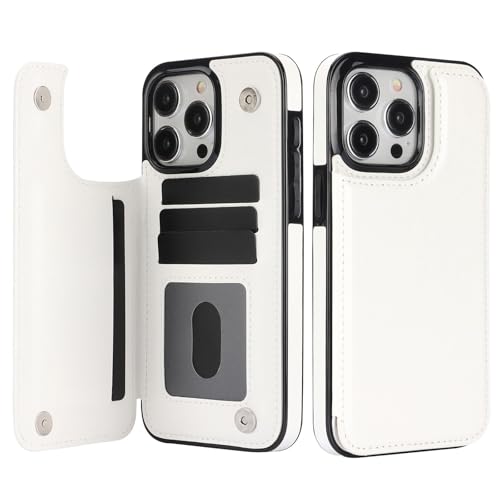 Étui iPhone 17 blanc anti-choc protège écran avec porte-cartes