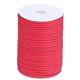 CYMMIYT Cuerda Paracord Cuerda de Paraguas 7 núcleos montada en Eje 100m, Pulsera Cuerda paracaídas 4mm, Alambre Trenzado, tracción for Tienda, Viento(Red)