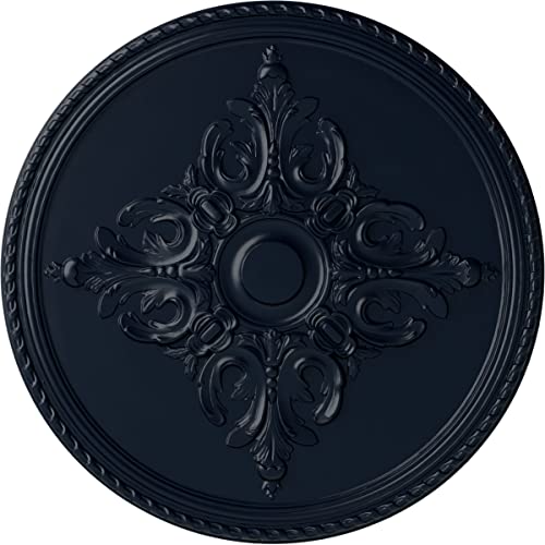 Ekena Millwork CM40MIMDF 40-5/8" x 1-3/4" Milton Ceiling Medallion, Midnight Dream