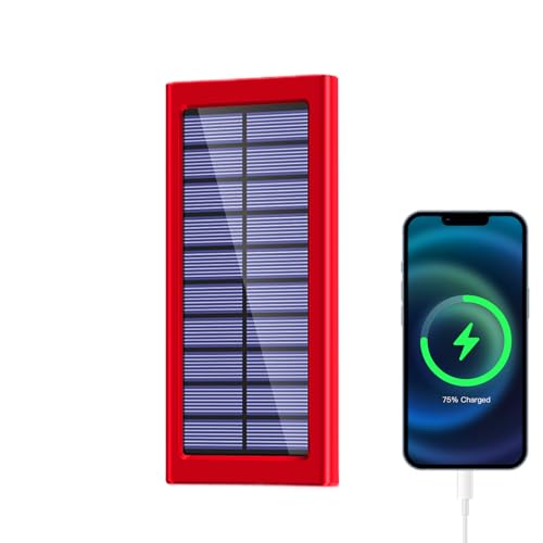 saibunratus Cargador solar - Cargador de teléfono móvil, batería externa de 10000 mAh para viajes, al aire libre, senderismo, supervivencia en el hogar