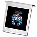 3dRose Accordion Player Isolated Cubism Style Art - Flags (fl_356580_1)