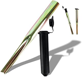 BILPHUN Washing Line Spike with Adapter (32mm and 40mm), Heavy Duty Metal Ground Spike for Rotary Washing Line