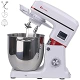 スタンドミキサー 業務用スタンドミキサー 14L大容量ボウル 7段階変速 99分タイマー機能 3種アタッチメント 卓上型ミキサー キッチンエイド stand mixer 混ぜる・練る・泡立てる 多機能メタルミキサー パンこね機 家庭用 業務用 (14L容量)