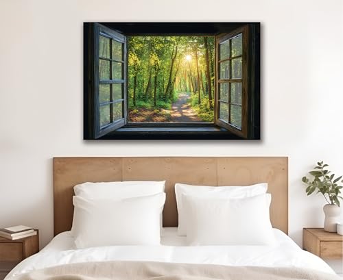 Peinture murale forêt dorée autocollante trompe-l'œil pour chambre élégante