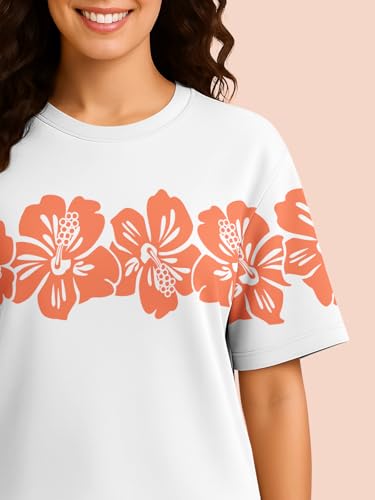 Image of HELLCAT Beige Printed Loose Fit Crew-Neck Crop T-Shirt for Women