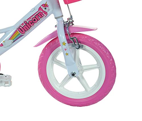 Dino Bikes 124RL-UN Kinderfahrrad Fahrrad, Weiß/Pink, 12 Zoll – Bild 7