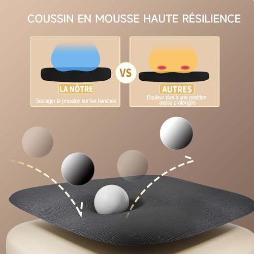 Chaise bureau ergonomique maille, accoudoirs pliables naspaluro