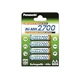 hochwertige Neuware Panasonic Sanyo Mignonakku AA HR-3U 2700mAh NiMH 4er Blister, 1,2V, NiMH