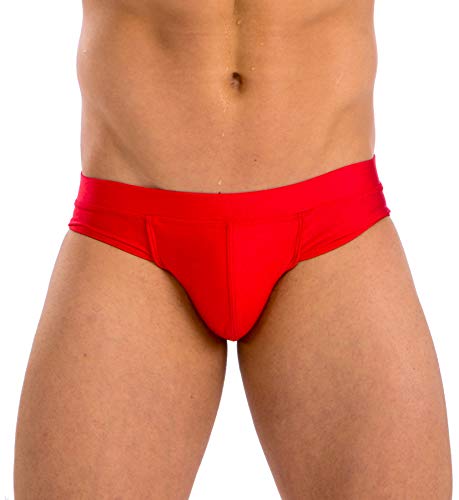 Gary Majdell Sport Men's Cheeky Brief Bikini Swimsuit (Red, Large) #TOP1