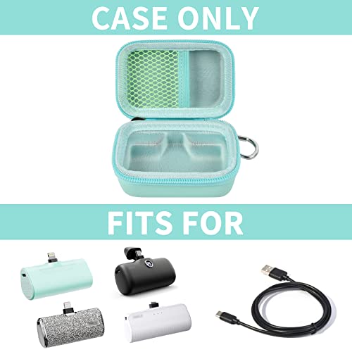 Case Compatible With Iwalk Portable Charger Power Bank 4500/ 4800Mah. Charging Battery Pack Holder Storage For Linkpod Mini For Iphone 13/ 12/ 11/ Pro Max, Pocket Organizer For Usb-C - Green Bag Only #TOP1